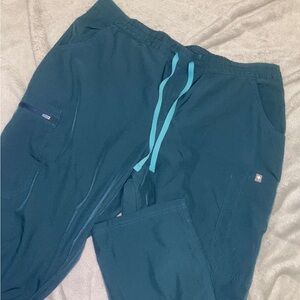 Figs Yola Skinny Scrub Pants Extra Large Petite Blue